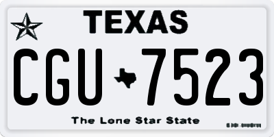 TX license plate CGU7523