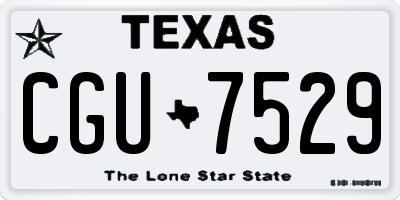 TX license plate CGU7529