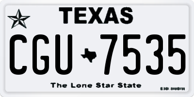 TX license plate CGU7535
