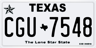 TX license plate CGU7548
