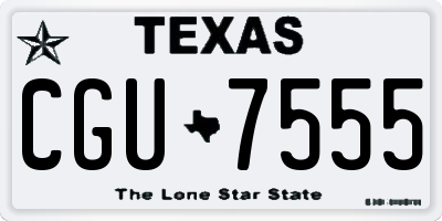 TX license plate CGU7555