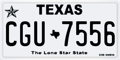 TX license plate CGU7556