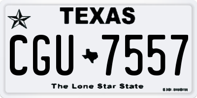 TX license plate CGU7557