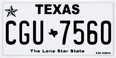 TX license plate CGU7560