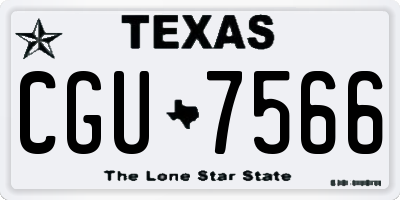 TX license plate CGU7566