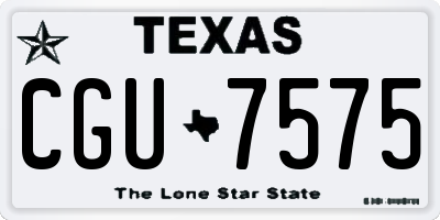 TX license plate CGU7575