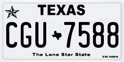 TX license plate CGU7588