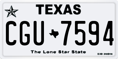 TX license plate CGU7594
