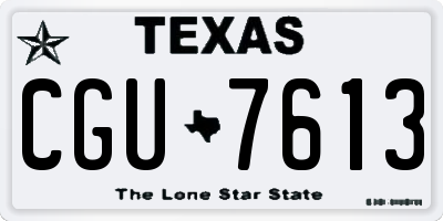 TX license plate CGU7613