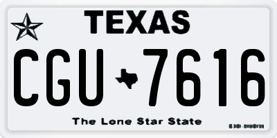 TX license plate CGU7616