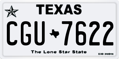 TX license plate CGU7622
