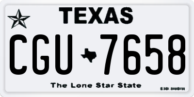 TX license plate CGU7658