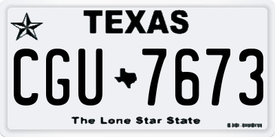TX license plate CGU7673
