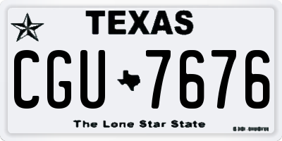 TX license plate CGU7676