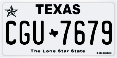TX license plate CGU7679