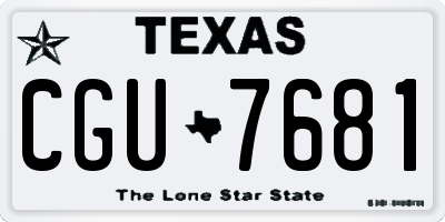 TX license plate CGU7681