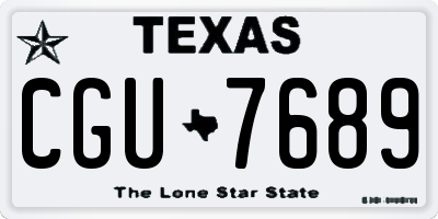 TX license plate CGU7689
