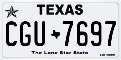 TX license plate CGU7697