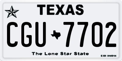 TX license plate CGU7702