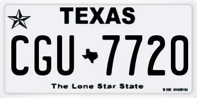 TX license plate CGU7720
