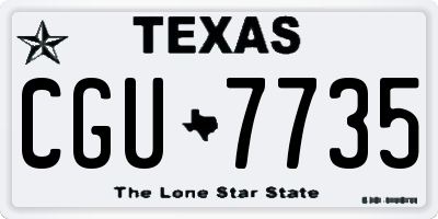 TX license plate CGU7735