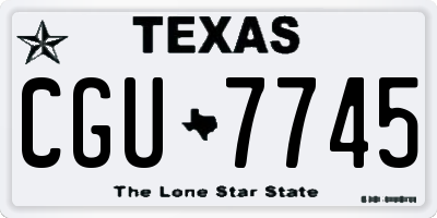 TX license plate CGU7745