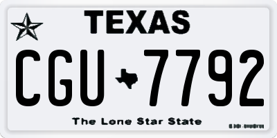 TX license plate CGU7792