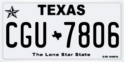 TX license plate CGU7806