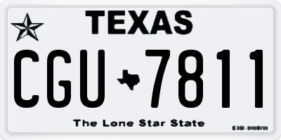 TX license plate CGU7811