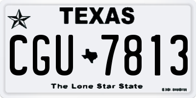 TX license plate CGU7813