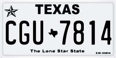 TX license plate CGU7814