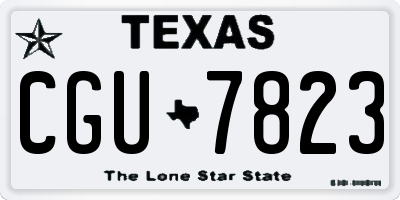 TX license plate CGU7823