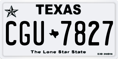 TX license plate CGU7827