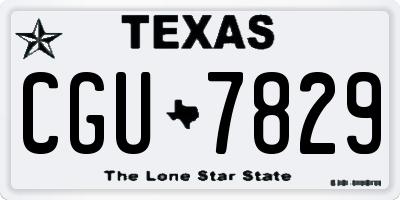 TX license plate CGU7829