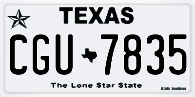 TX license plate CGU7835