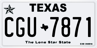 TX license plate CGU7871