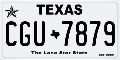 TX license plate CGU7879