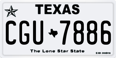 TX license plate CGU7886