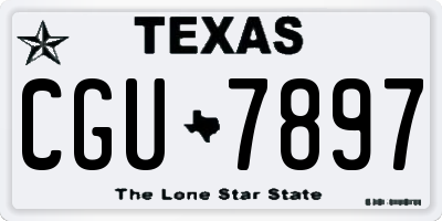 TX license plate CGU7897