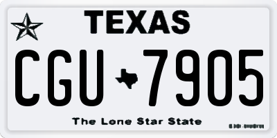 TX license plate CGU7905