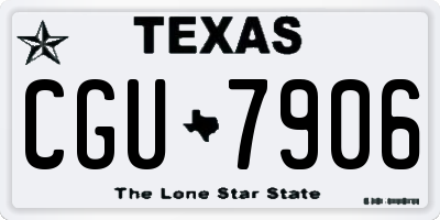 TX license plate CGU7906