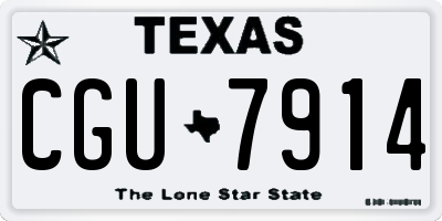 TX license plate CGU7914