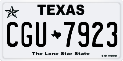 TX license plate CGU7923