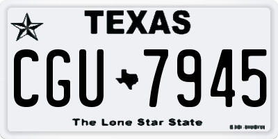 TX license plate CGU7945