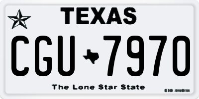 TX license plate CGU7970