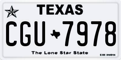TX license plate CGU7978