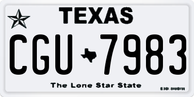 TX license plate CGU7983