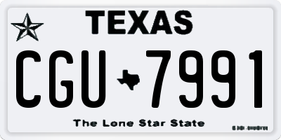 TX license plate CGU7991