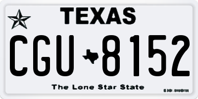 TX license plate CGU8152