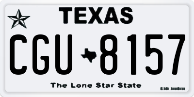 TX license plate CGU8157
